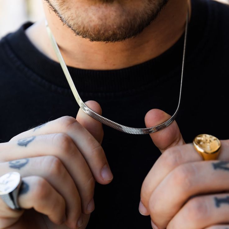 New Silver Snake Chain Male Female Wearable
