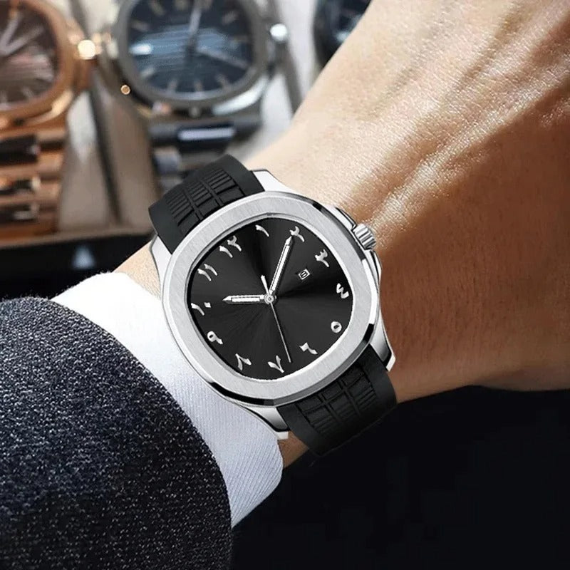 Luxury Fashion Men's Mechanical Watch Avocado Green Night Light Waterproof Watch