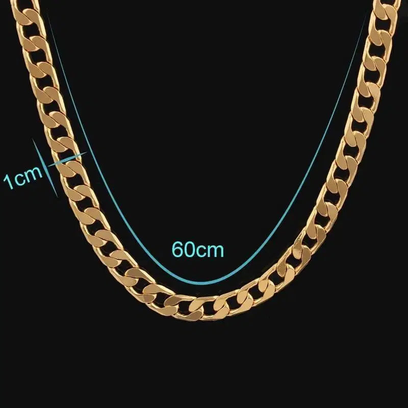 Punk Cuban Gold Chain Necklace For men