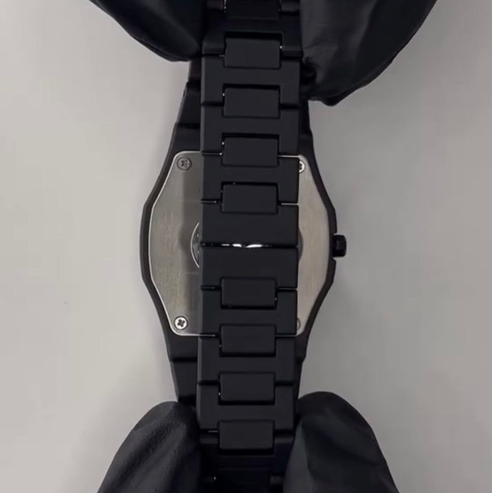 Full Black Aura Quartz Watch  Premium Quality Analog Watch For Boys