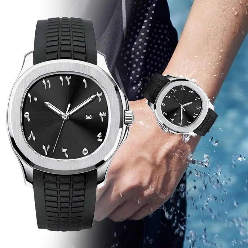 Luxury Fashion Men's Mechanical Watch Avocado Green Night Light Waterproof Watch