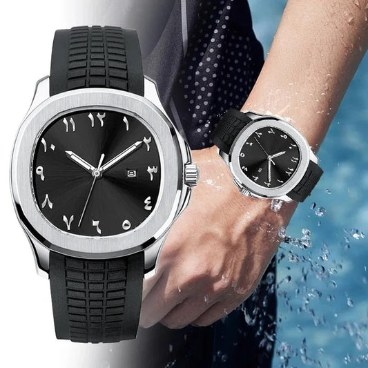 Luxury Fashion Men's Mechanical Watch Avocado Green Night Light Waterproof Watch