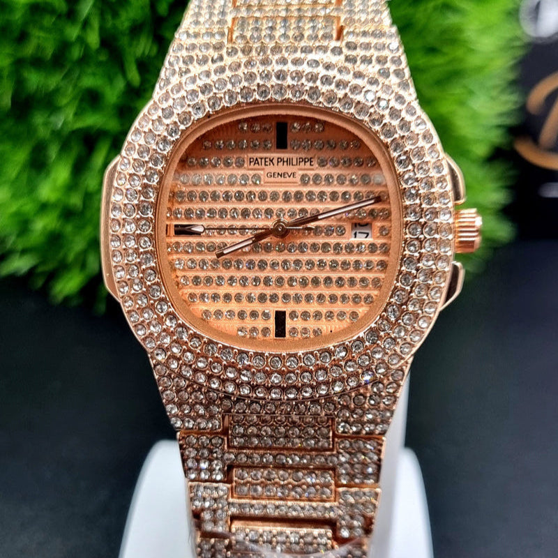 PATEK PHILLIPE Inspired Iced Out Timepiece